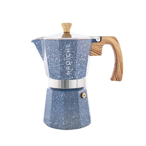 Milano Stone Stovetop Espresso Maker 6 cup - Indigo Blue