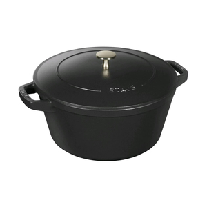 Cast Iron Stackable Cocotte Set - Black