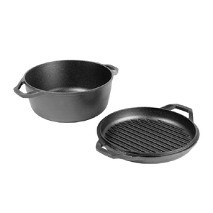 Lodge Chef Collection 6 Quart Double Dutch Oven