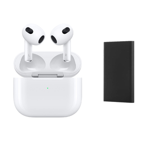 AirPods (3rd generation) with Lightning Charging Case - White and Power Bank