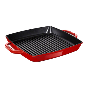 Double Handle Square Grill 33cm - Red