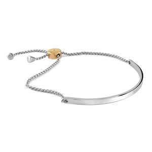 Stainless Steel Adjustable Bracelet - Silver-Tone