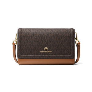 Jet Set Small Logo Smartphone Convertible Crossbody Bag - Brown / Acorn