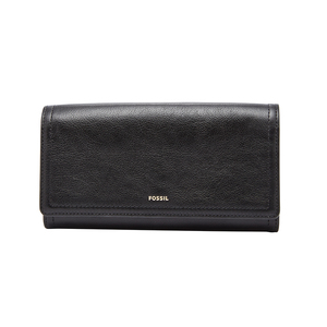 Logan RFID Flap Clutch - Black