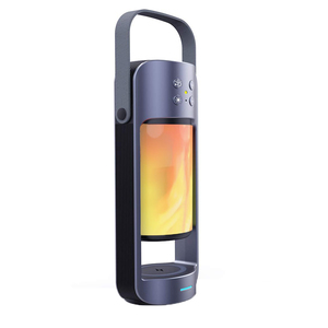 Alpha Flame LED Wireless Speaker and Charger - Black / Gunmetal