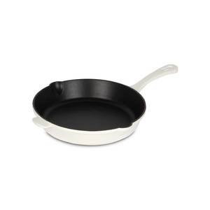 10" Cast Iron Frying Pan - White