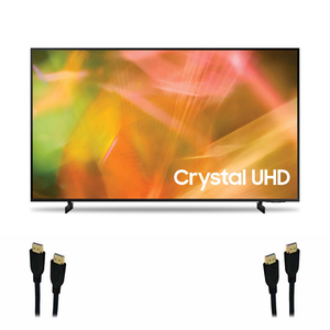 65 in AU8000 Crystal UHD 4K Smart TV with 2 HDMI Cables