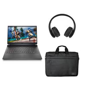 New G15 Gaming Laptop with Bluetooth Headphones and Torino Laptop Bag - Black