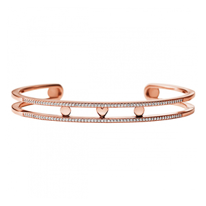 Precious Metal-Plated Sterling Silver Pave Cuff Jacket - Rose Gold