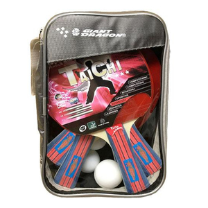 Taichi Ping Pong 4 Paddle Set with 3 Balls & Case