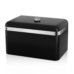 Retro Bread Bin - Black