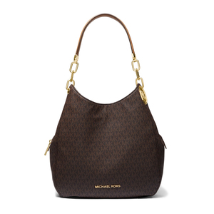 Lillie Large Logo Shoulder Bag - Brown / Acorn
