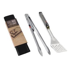 2-Piece LED Grill Light Gift Set with Bonus Grill Mat