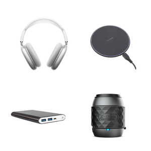 AirPods Max with X-Mini Tiny Bluetooth Speaker, Wireless Charger, and Portable Power Bank