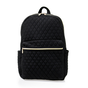 Quilted Chic Backpack - Black