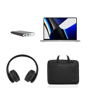 Apple MacBook Pro 14" with Headphones, Portable Power Bank and Laptop Bag