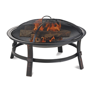 Brushed Copper Wood Burning Firebowl