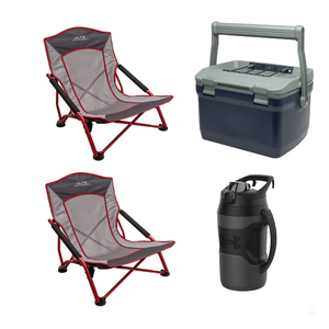 Alps Rendezvous Chair - Salsa Charcoal x2 and Adventure Cooler 7qt with 64oz Playmaker Jug Jet Grey