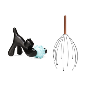 Wellness Set with Head Massager and Cat Roll
