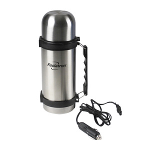 12V Insulated Vacuum Flask with Heater, 1L Stainless Steel
