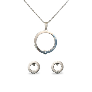 Stainless Steel Necklace and Earrings Set