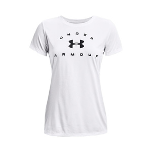 Women's Tech Solid Logo Arch T-Shirt - White - Small
