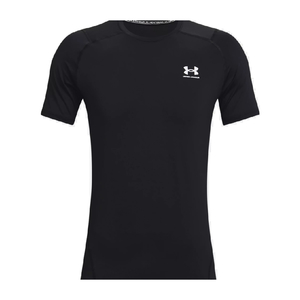 HeatGear Armour Short Sleeve Fitted Top - Men - Black - M