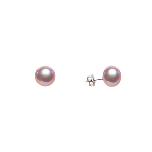 Midi Pearl Studs - Pink