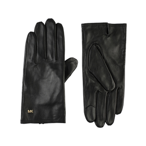 Leather Gloves With MK Hardware - Women - Black - Small