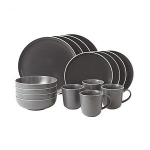 Gordon Ramsay Bread Street 16 Piece Dinner Set - Slate Grey