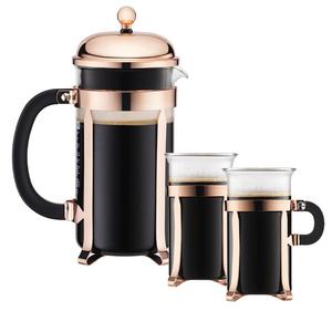 Chambord Coffee Maker with 2 Glasses