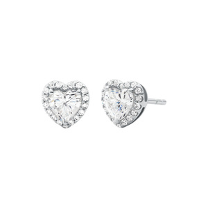 Sterling Silver Heart Stud Earrings