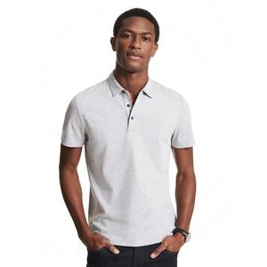 Cotton Polo Shirt - Heather Grey - Small