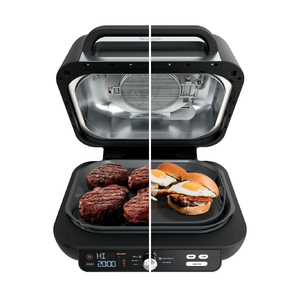 Pro 5-in-1 Indoor Grill & Griddle with 4-Quart Air Fryer, Roast, and Bake