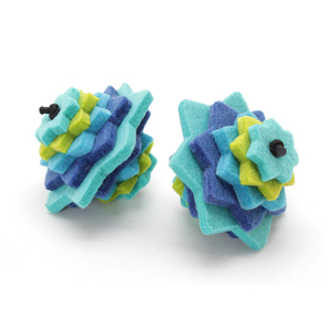Stacks Felt Cat Toys - Blue