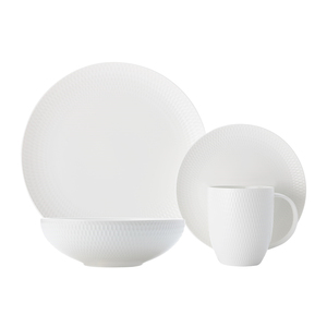 Diamonds Round 16-Piece Porcelain Dinnerware Set