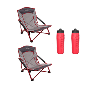 Alps Rendezvous Chair - Salsa Charcoal x2 and 32oz Sideline Squeeze Red