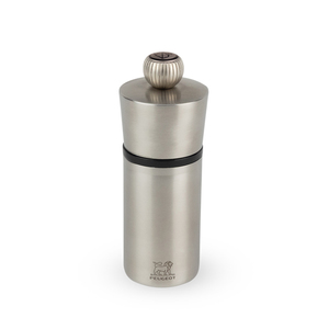 Pocket Compact Pepper Mill with Protective Felt Sleeve 10 cm