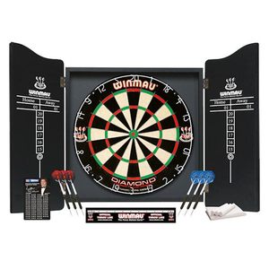Dart Cabinet with Dartboard and Darts - Onyx black