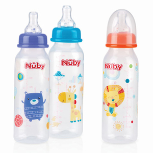 Pack of 3 Standard Printed Bottles 8 oz - Assorted Colours