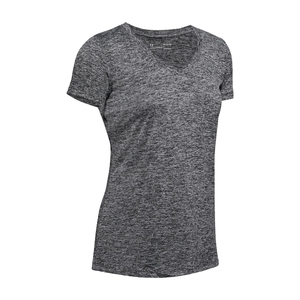 Tech Twist V-Neck- Women - Black / Metallic Silver - S