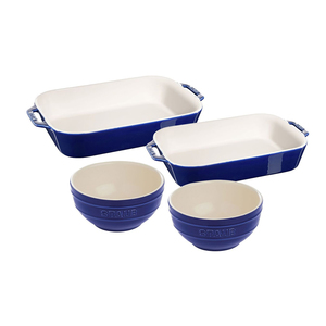 4-Piece Baking and Bowl Set - Dark Blue