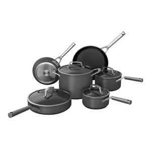 Foodi NeverStick Premium Hard-Anodized 10-Piece Cookware Set - Grey