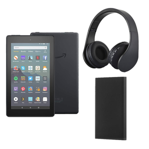 Fire 7 Tablet 16 GB - Black with Power Bank and Headphones