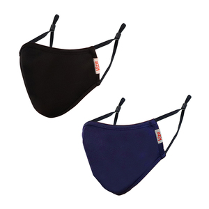 2-Pack Premium Face Masks - Black / Navy