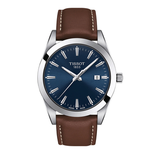 Menâs Gentleman Watch with Leather Bracelet - Brown