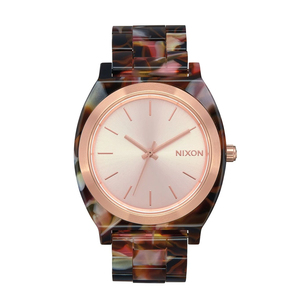 Women's Time Teller Acetate Watch - Rose Gold / Pink Tortoise