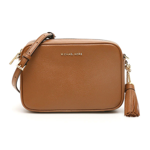 Ginny Leather Crossbody Bag - Luggage