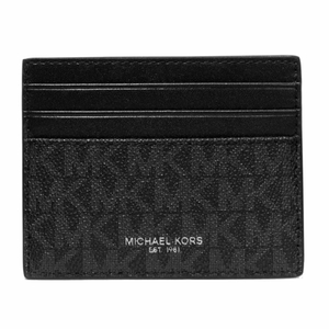 Greyson large card holder with logo - Black