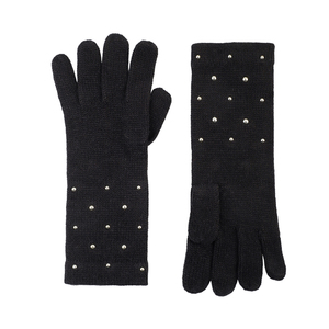 Dome Stud Gloves - Women - Black